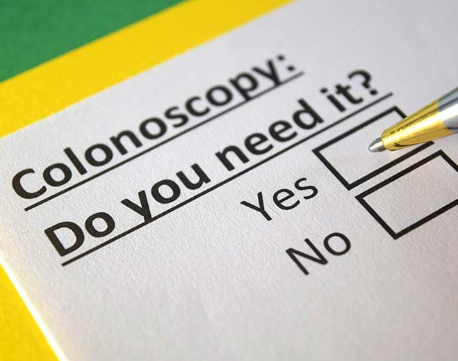 Colonoscopy: Do you need it? Yes or no.