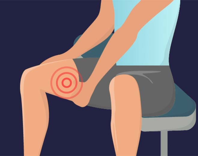 icon of person holding knee